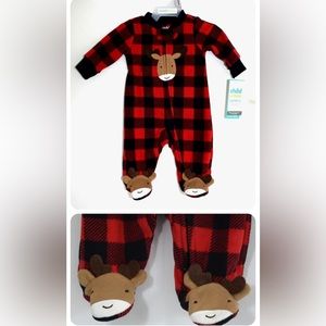 NWT Carter Infant Christmas Sleeper Playsuit One Piece Unisex Newborn-3 …